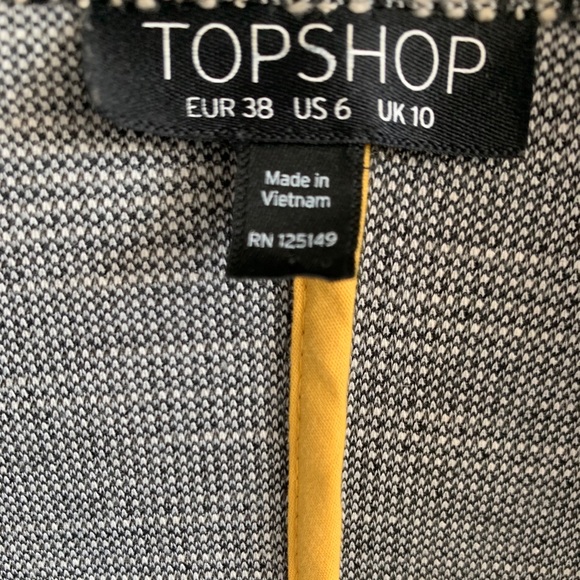 TOPSHOP Woven Gray Blazer **NEW** - Picture 3 of 4